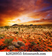 pôr do sol, deserto, beleza