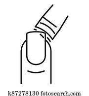 Spa cutting nail icon, outline style Spa cutting nail icon, outline style