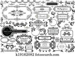 Vintage headers and frames Vintage headers and frames