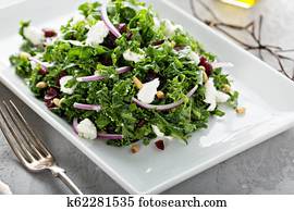 כרוב עלים, סלט, עם, קרנברי, ו, פאטה