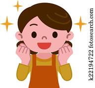 נשים, מלא, של, מוטיבציה