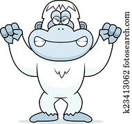 Clipart of Angry cartoon yeti k22052094 - Search Clip Art, Illustration