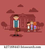 Concept on the subject of school.