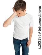 criança menino, transtorne, cansado, ou, cansadas