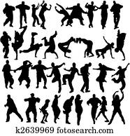 dancing figures art