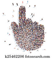 gente en, forma, de, cursor.