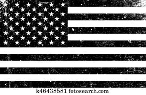 grunge, monochrom, vereinigten staaten, flag., schwarz wei?, vektor, abbildung, mit, grunge, texture. grunge, monochrom, vereinigten staaten, flag., schwarz wei?, vektor, abbildung, mit, grunge, texture.