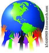 Hands and globe Hands and globe