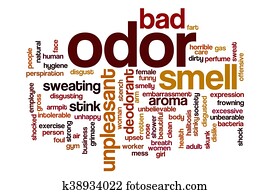 Odor word cloud concept Odor word cloud concept
