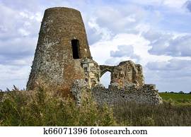 Ruins of St Benet Monastery at Holm - Norfolk Broads - England