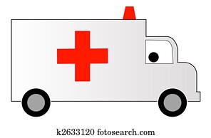 white ambulance with red cross and siren white ambulance with red cross and siren