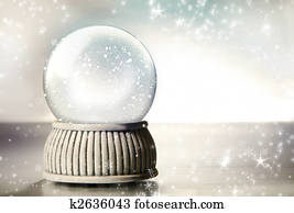 השלג גלובוס, נגד, a, כסף, רקע