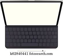 Business Tablet with keyboard and pencil Business Tablet with keyboard and pencil