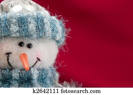 cartão natal, com, um, boneco neve