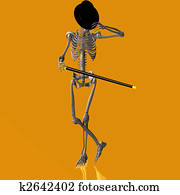 dancing skeleton sketch
