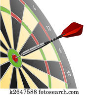 Dart in red target Dart in red target