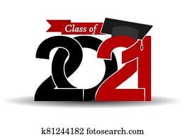 Graduate and class of 2021 with a graduation cap. Vector illustration for design and theme design Graduate and class of 2021 with a graduation cap. Vector illustration for design and theme design