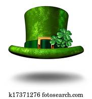 Green Shamrock Top Hat