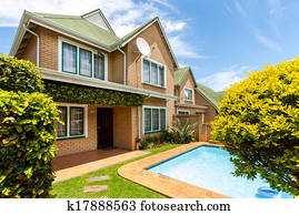 House with swimming pool. House with swimming pool.