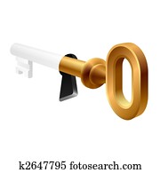 Old key in a keyhole