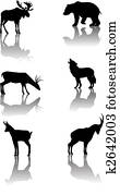 satz, von, berg, tiere satz, von, berg, tiere