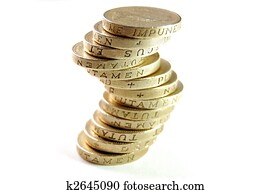 UK pound coins