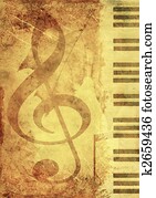 Background with musical symbols 