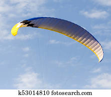 extreme sport parachute in the sky