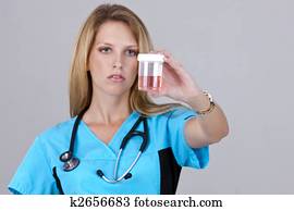 Nurse with Specimen