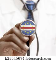 Stethoscope with national flag conceptual series - Cape Verde