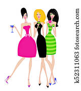 Stylish Girlfriends Out for the Evening Stylish Girlfriends Out for the Evening