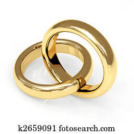Two 3d gold wedding ring Two 3d gold wedding ring
