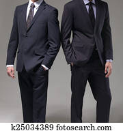 Two men in elegant suit 