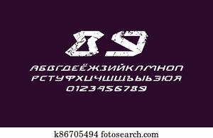 אלכסוני, cyrillic, בלי, סריף, פונט