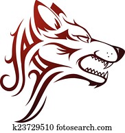 ראש של זאב, קיעקוע