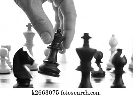 Chess game black queen advances Chess game black queen advances