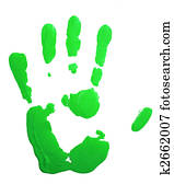 ירוק, hand-print