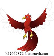 特徴 赤い鳥 クリップアート K Fotosearch