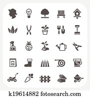 Gardening icons set Gardening icons set