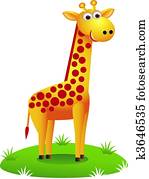 giraffe, karikatur giraffe, karikatur