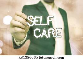 Handwriting text writing Self Care. Concept meaning the ...