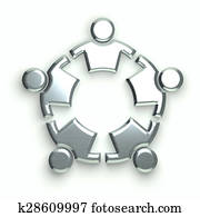 אנשים, logo., כסף, הסתובב