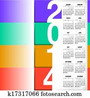 2014 Infographic Style Calendar 