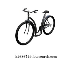 Bicycle isolated moto front view 02 Bicycle isolated moto front view 02
