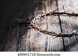 Christ Bloody Crown of Thorns with Specks of Dust