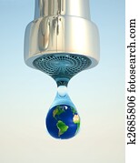 Earth in drop Earth in drop