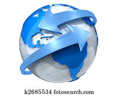 Earth with arrows Earth with arrows