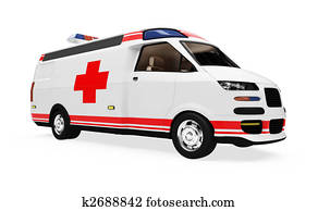 Future concept of ambulance truck isolated view Future concept of ambulance truck isolated view