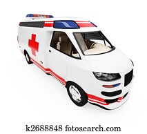 Future concept of ambulance truck isolated view Future concept of ambulance truck isolated view