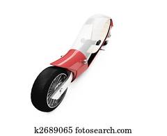 future red bike isolated view future red bike isolated view